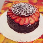 torta al cioccolato e fragole