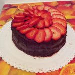 torta al cioccolato e fragole